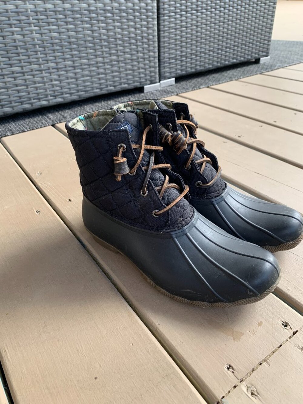 Womens Sperry Boots (Black)